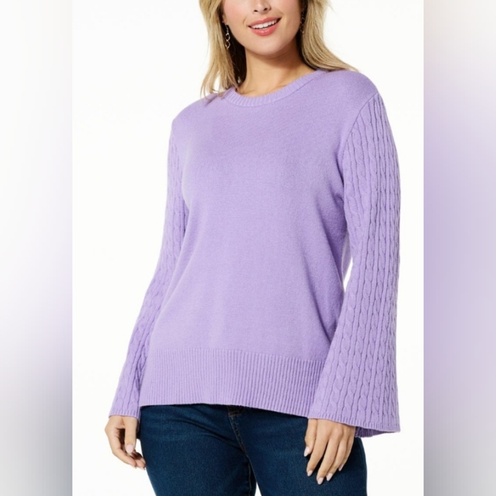 NWT Lavender Cable Knit Sweater